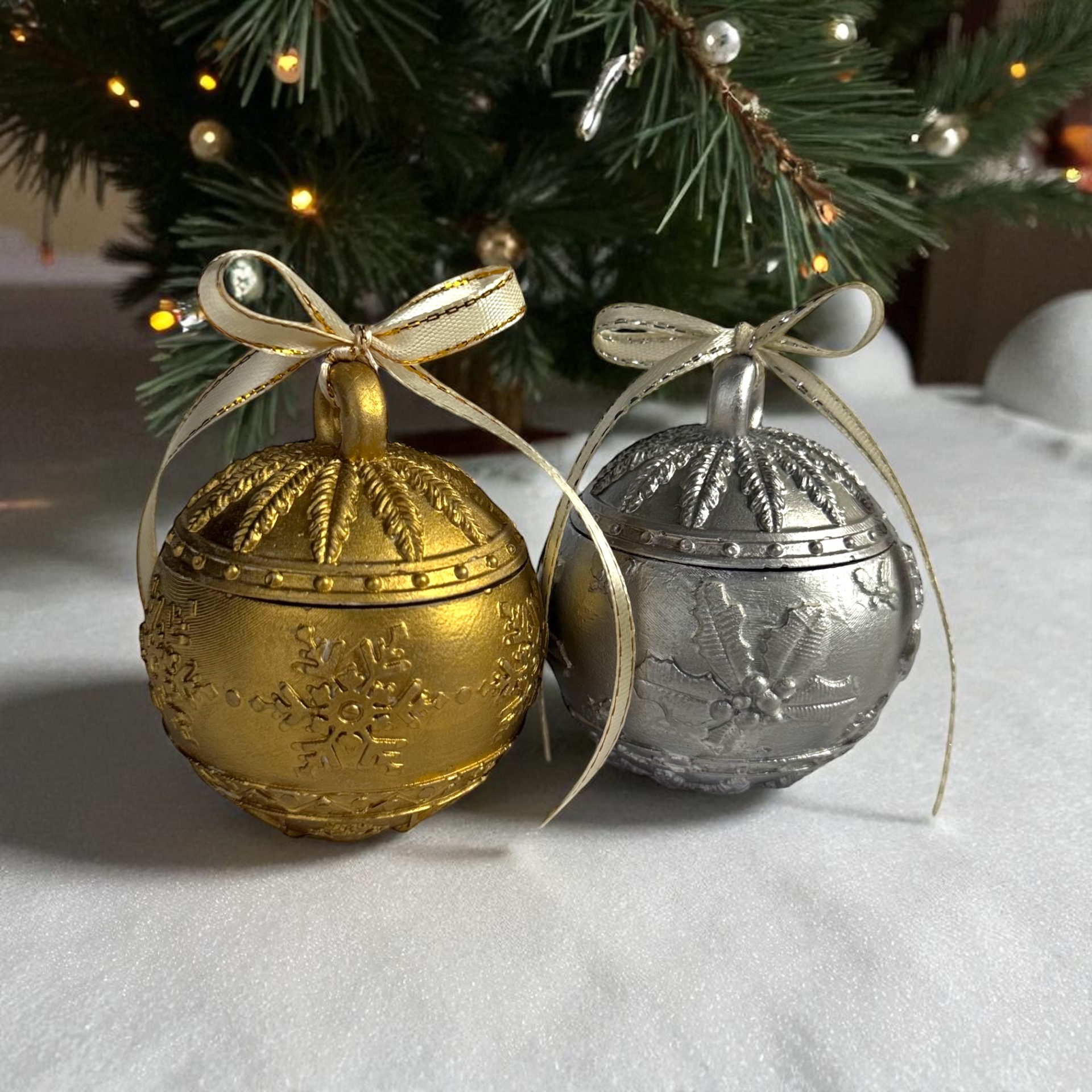 Vianočná metalická sviečka BELL